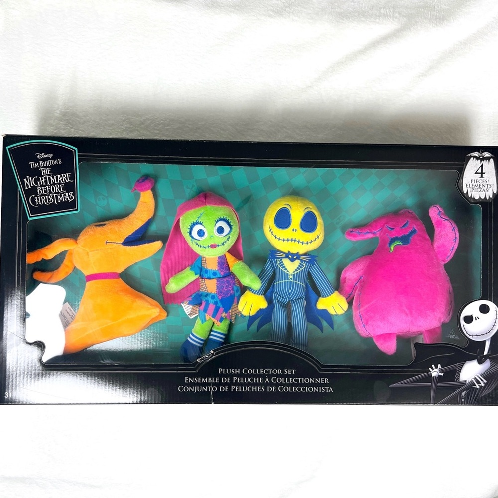 Disney The Nightmare Before Christmas Plush Set - Orange, Green, Blue, Pink